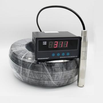 Submersible level sensor for water level with meter