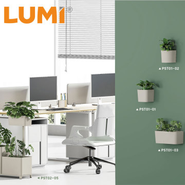 Estante de plantador de pared de metal rectangular para suculentas - Monte flotante para jardines de interior