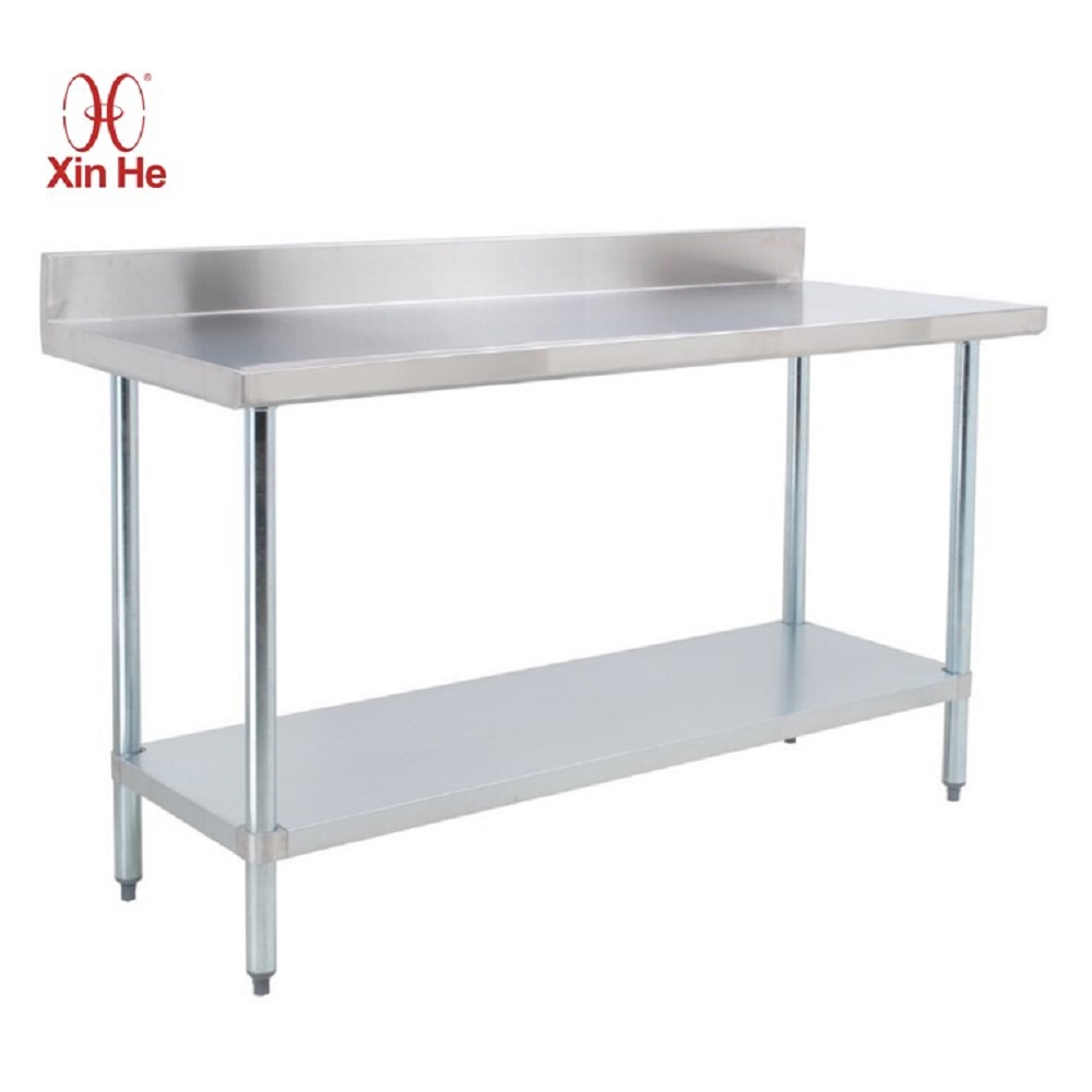 Customizable Commercial Kitchen Work Table With Under Shelf