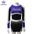 Kohandatud rhinestone cheer vormiriietuse noorte cheerleader vormiriietus