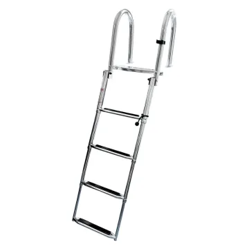 Marine Deck Ladder - Aluminium Pontoon Boat Ladder with 4 Steps