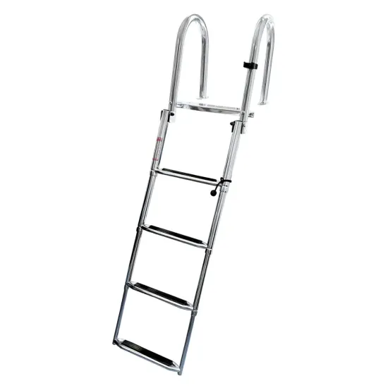 Marine Deck Ladder - Aluminium Pontoon Boat Ladder with 4 Steps