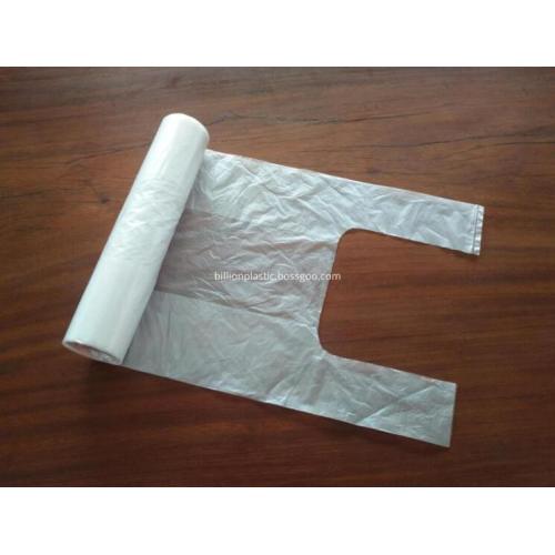 Biodegradable Household Kitchen T Shirt Gusset Shopping Bags Roll