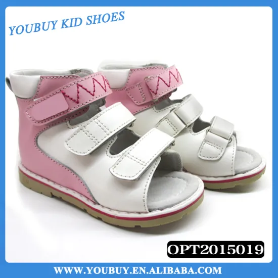 2015 New shoes pink beautiful girl health sandals, orthopedic shoes