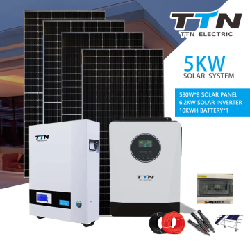 3000W-10KW نظام الطاقة الشمسية خارج الشبكة مع بطارية حمض الرصاص