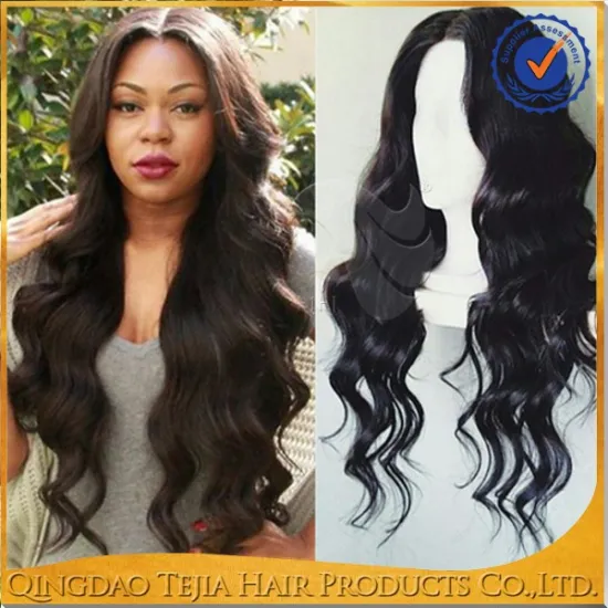 Wholesale cheap glueless lace front virgin cambodian body wave hair wig
