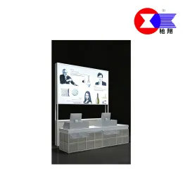 Cashier Counter with Backlit Display Wall