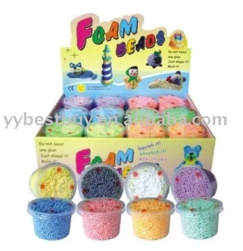 Non-dry foam putty-play foam beads