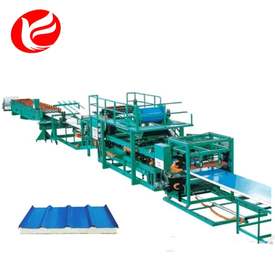 Eps tile sandwich panel steel wall making machine