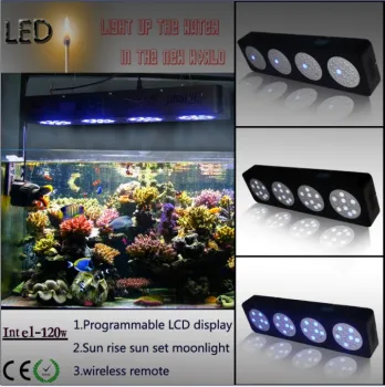 Full Spectrum Dimmable Programmable 120W LED Aquarium Light Marine Reef Coral Fish