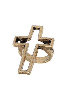 Religiöses Kultur Ring Gold vergoldet Ring Cross - geformte Dekoration