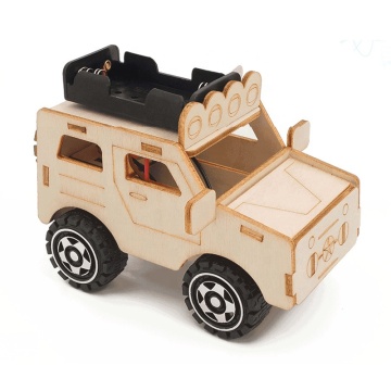 STEM Educational Science Physics Kids' DIY Assembly Wooden Toy Car