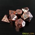 Bescon Heavy Duty Old Bronze Solid Metal Dice Set, Ancient Metallic Polyhedral D&D RPG Game Dice 7pcs Set