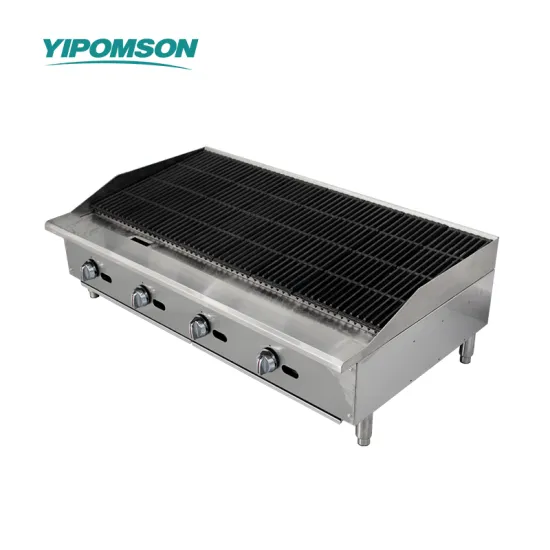 Commercial gas charbroiler grill stainless steel