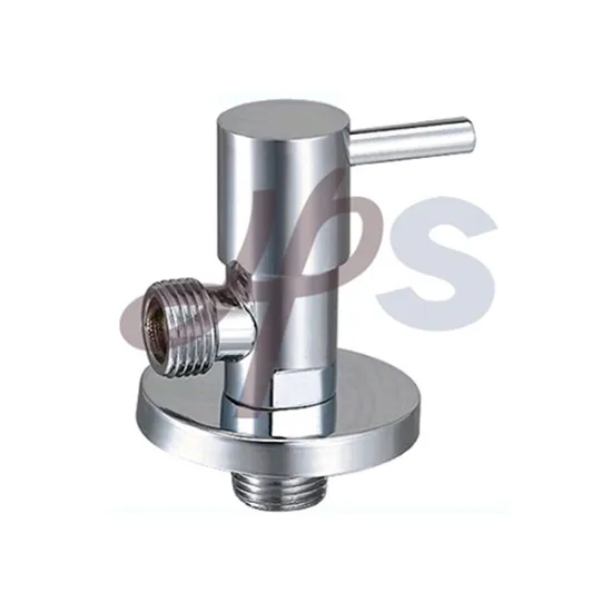 Brass angle type valve with plated chrome