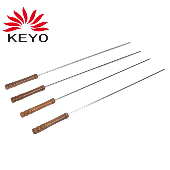 Heat Resistant Set of 4 BBQ Grill Skewers