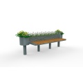 Municipal aesthetic green plant bench