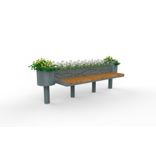 Municipal aesthetic green plant bench
