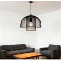 Double layered mesh shade pendant light