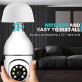 Visão noturna de segurança em casa CCTV LED de vigilância PTZ 360 Lâmpada E27 Network Smart Bulb WiFi Câmera