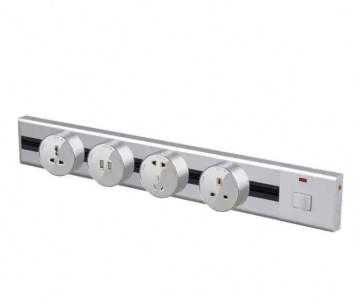 Universal Wall Track Socket Plug for Hot Multi-Functional Smart Office Desk Power Rail Track System