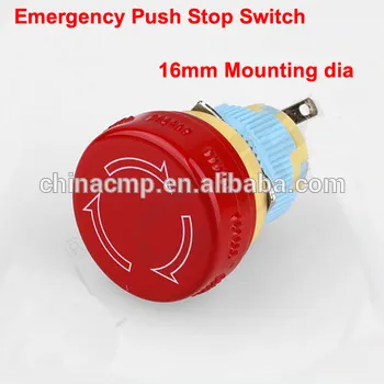 CMP plastic16mm emergency stop switch red push button