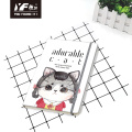 Caderno de papelaria de estilo adorável de gato personalizado com diário de cinta elástica
