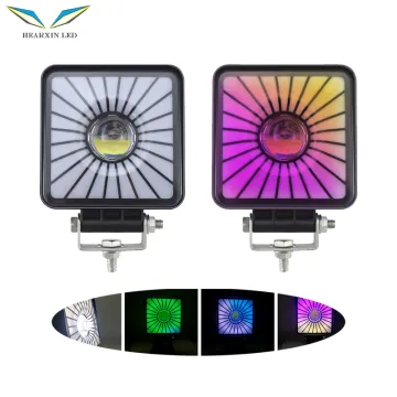 4 Inch 35W White Yellow RGB Flashing LED Work Light for Motorcycle Fog Lights