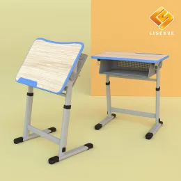 Hand-cranked adjustable midday rest desks and chairs