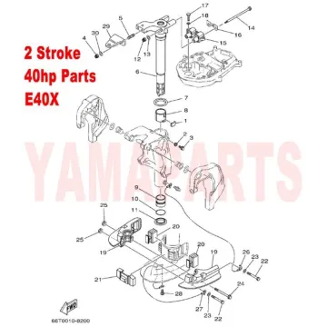 66T-44514-30-4D Upper Mount Damper for Yamaha Hidea Parsun Seatan 2 Stroke 40HP Outboard Engine Bracket