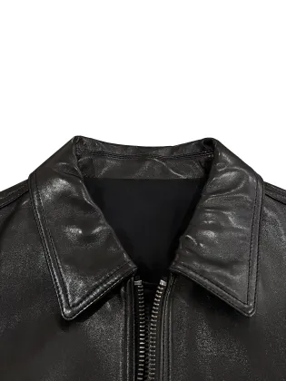 Black leather jacket