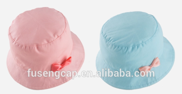 top quality 100% cotton baby bucket cap/flat brim cap