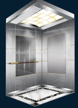 Volkslift passenger elevator with good decoration cabin etching finished