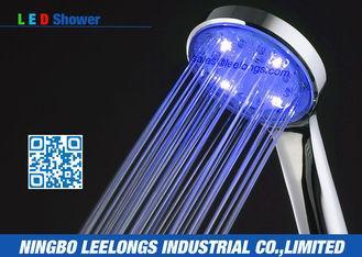 Commercial ABS Chromed Blue led bathroom shower head withou