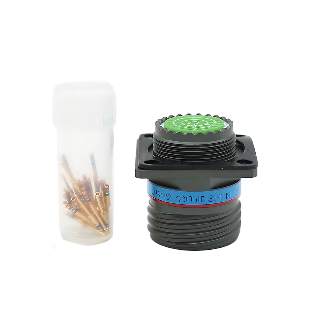 Side and coupling view of J599 Series 20WE35PN connector