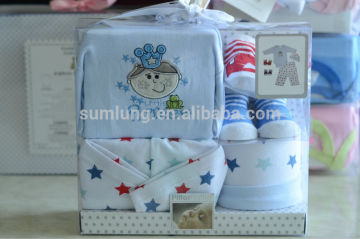 Boy and girl twins clothes prince boy baby gift box children clothing sets