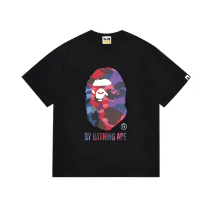 Trendy Loose Printed Bathing Ape T-Shirt for Men