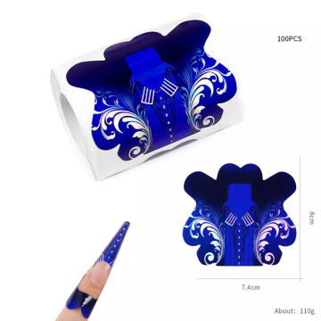 Wholesale Pack of 100pcs Laser Butterfly Nail Extensions: Acrylic Tips & UV Gel Stickers for Manicure Tools