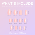 Super thin short oval longlasting nude fake nails