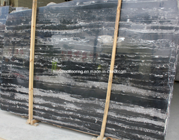 Chinese Black and White Marble Silver Dragon