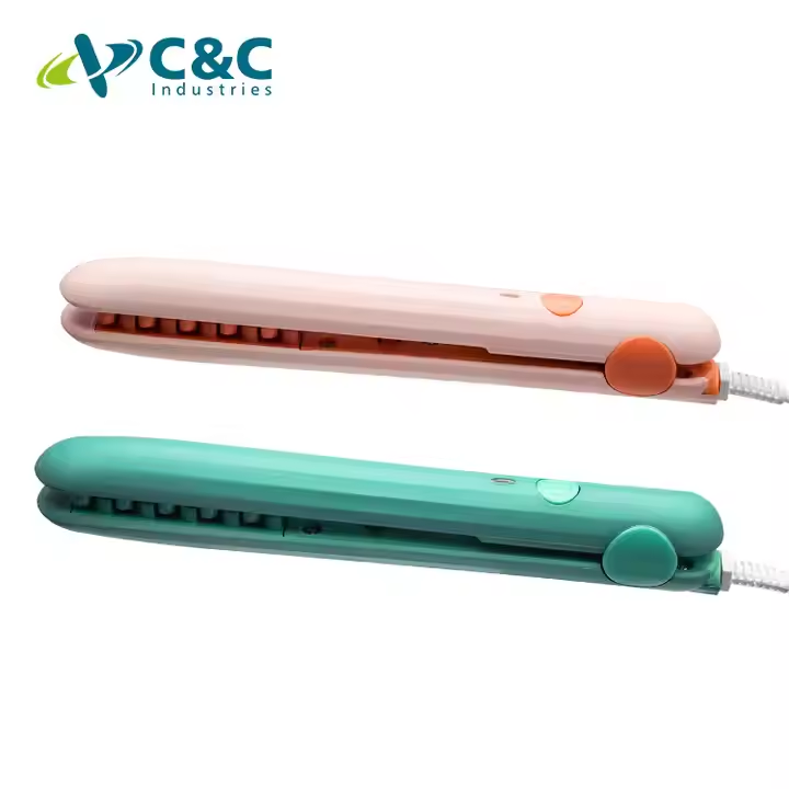 C&C Custom Ceramic Flat Iron Private Label Portable Professional Hair Straightener