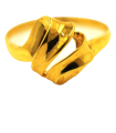 Κορδέλα 18 K χρυσό δαχτυλίδι κίτρινο χρυσό