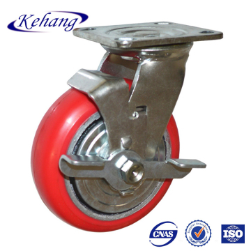 5" swivel industrial wheels and casters with zinc bracket