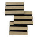 Interior white oak natural wood slat acoustic panel