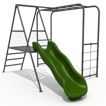 Ejplay Metal Climbing Set with Plastic Slide for Children