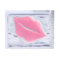 Estoque de produto rosa hidratante de colágeno transparente esfoliante para a pele dos lábios em expansão adesivo de máscara labial para dormir