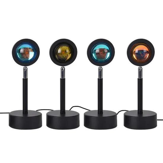 Modern 180 Degree Rotation Rainbow Floor Stand Portable Sunset Projection Lamp