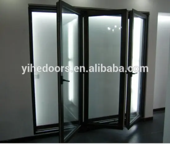 Aluminum alloy fame low-e glass interior folding doors