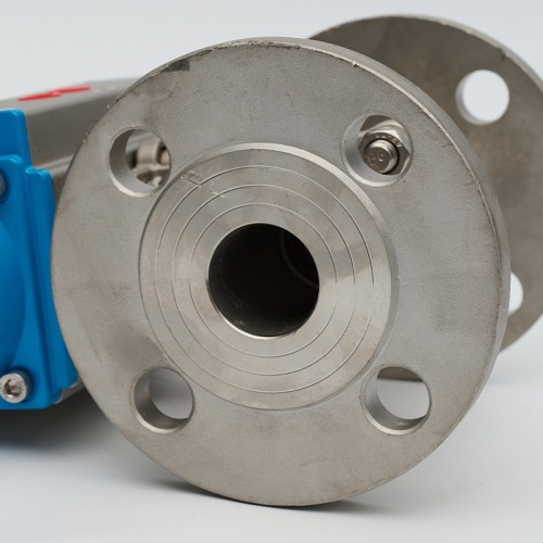 Pneumatic flange ball valve stainless steel