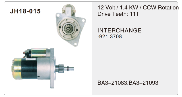 starter -JH18-015-X
